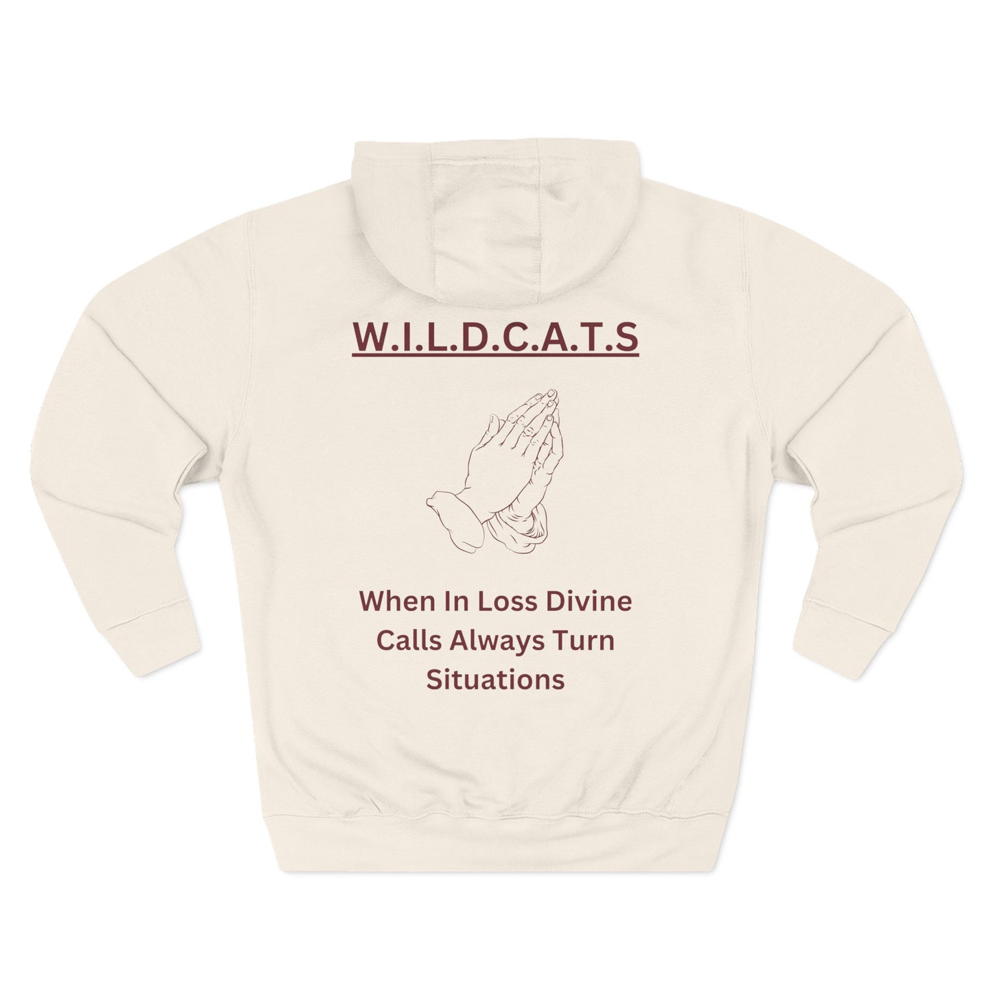 Wildcats Christian Marron Letters & Picture Hoodie