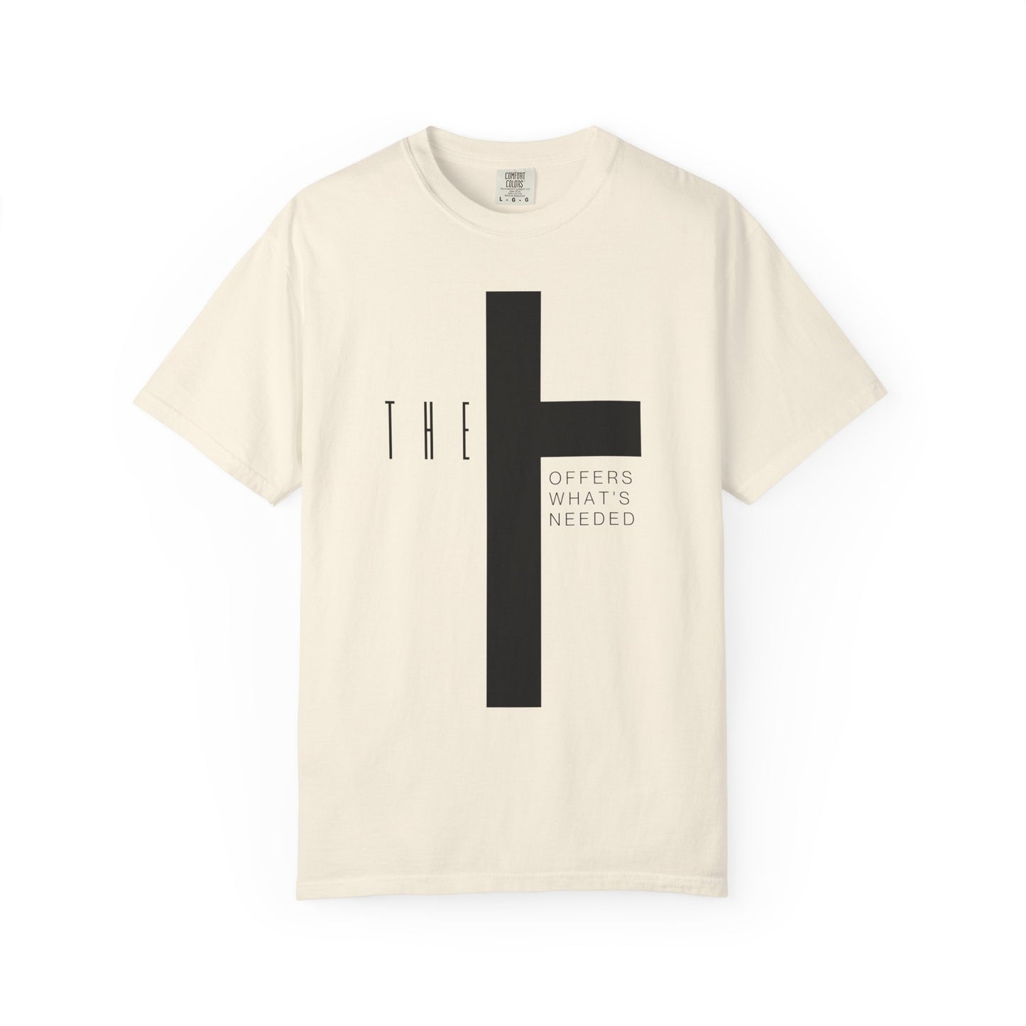 Adult T-Town Christian Black Letters & Cross