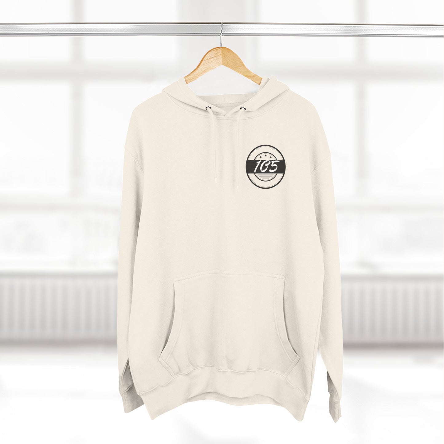 Adult 105 Christian Black and White Letters Hoodie