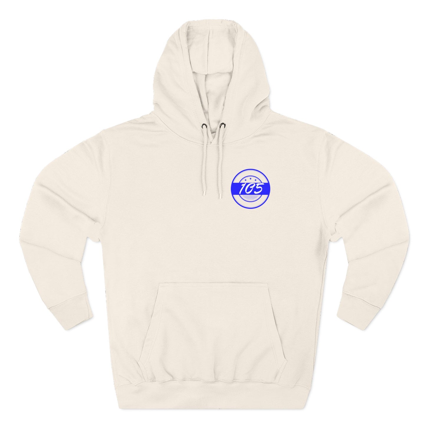 Adult 105 Christian Blue and White Letters Hoodie
