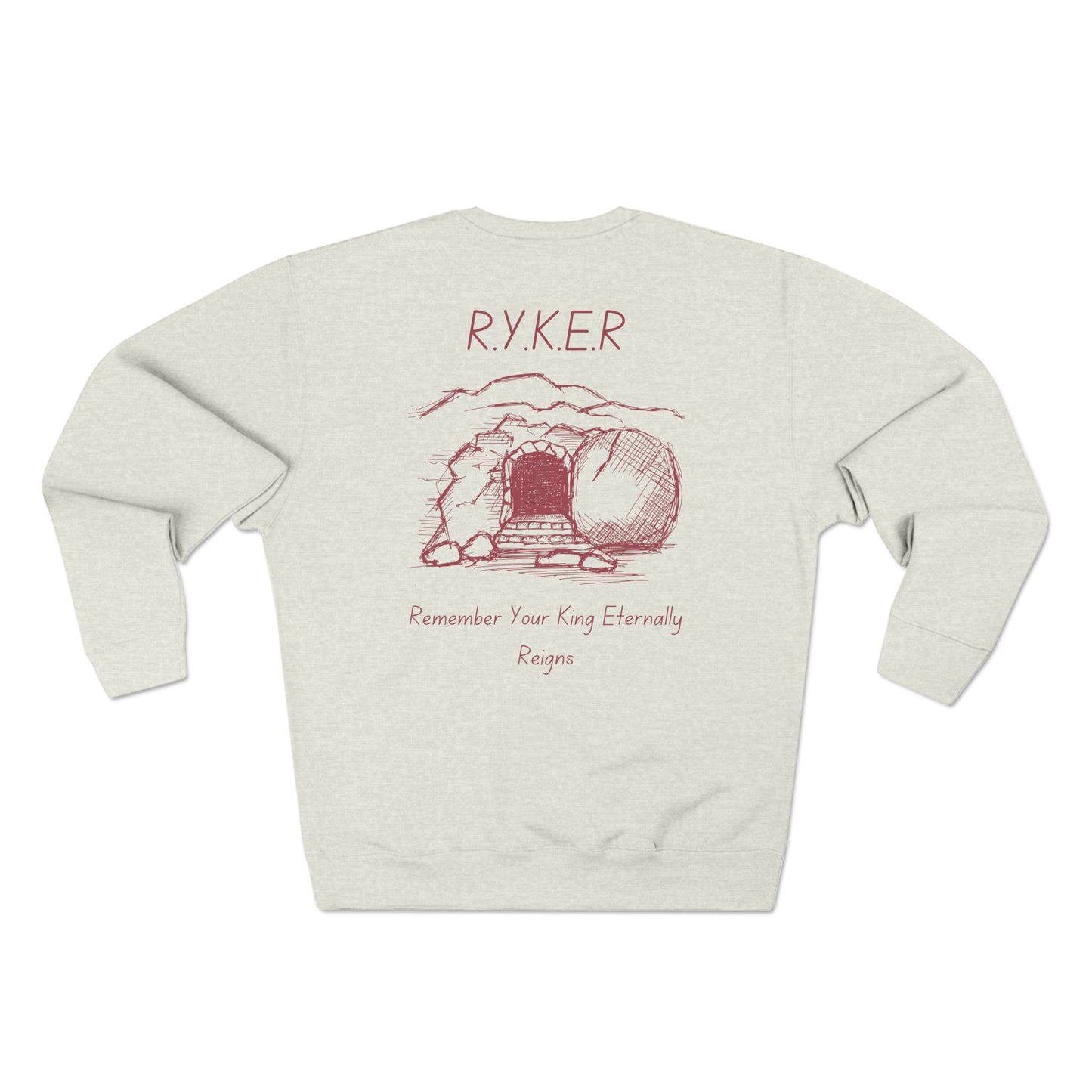 RYKER Christian Marron Letters Crewneck