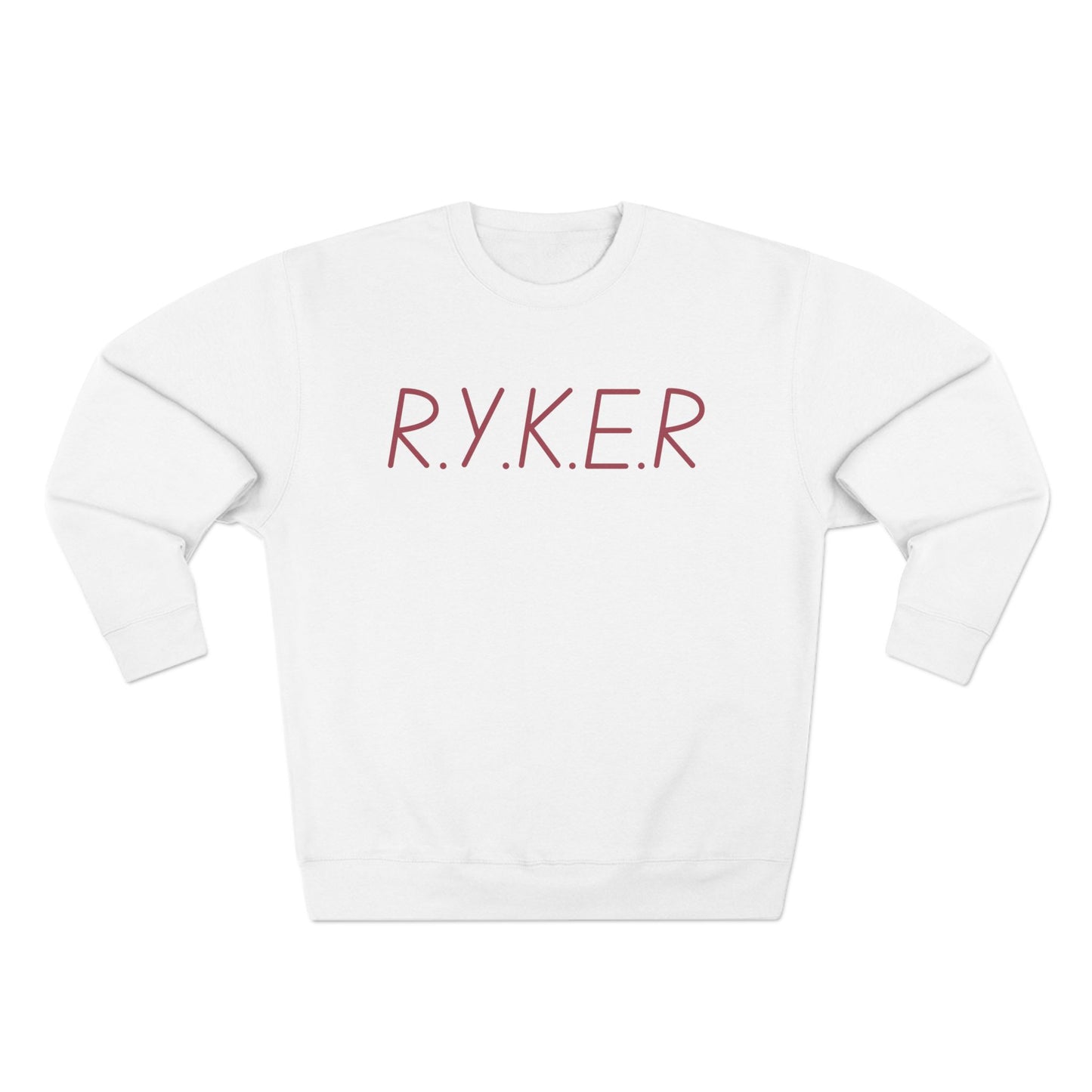 RYKER Christian Marron Letters Crewneck