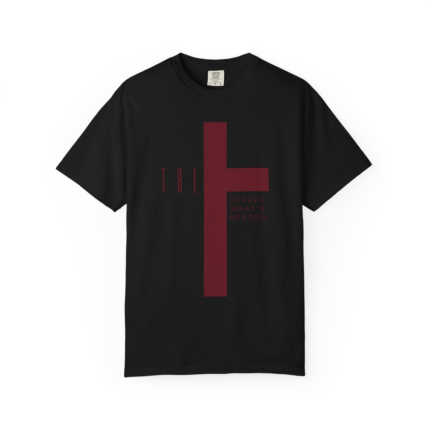 Adult T-Town Christian Marron Letters & Cross