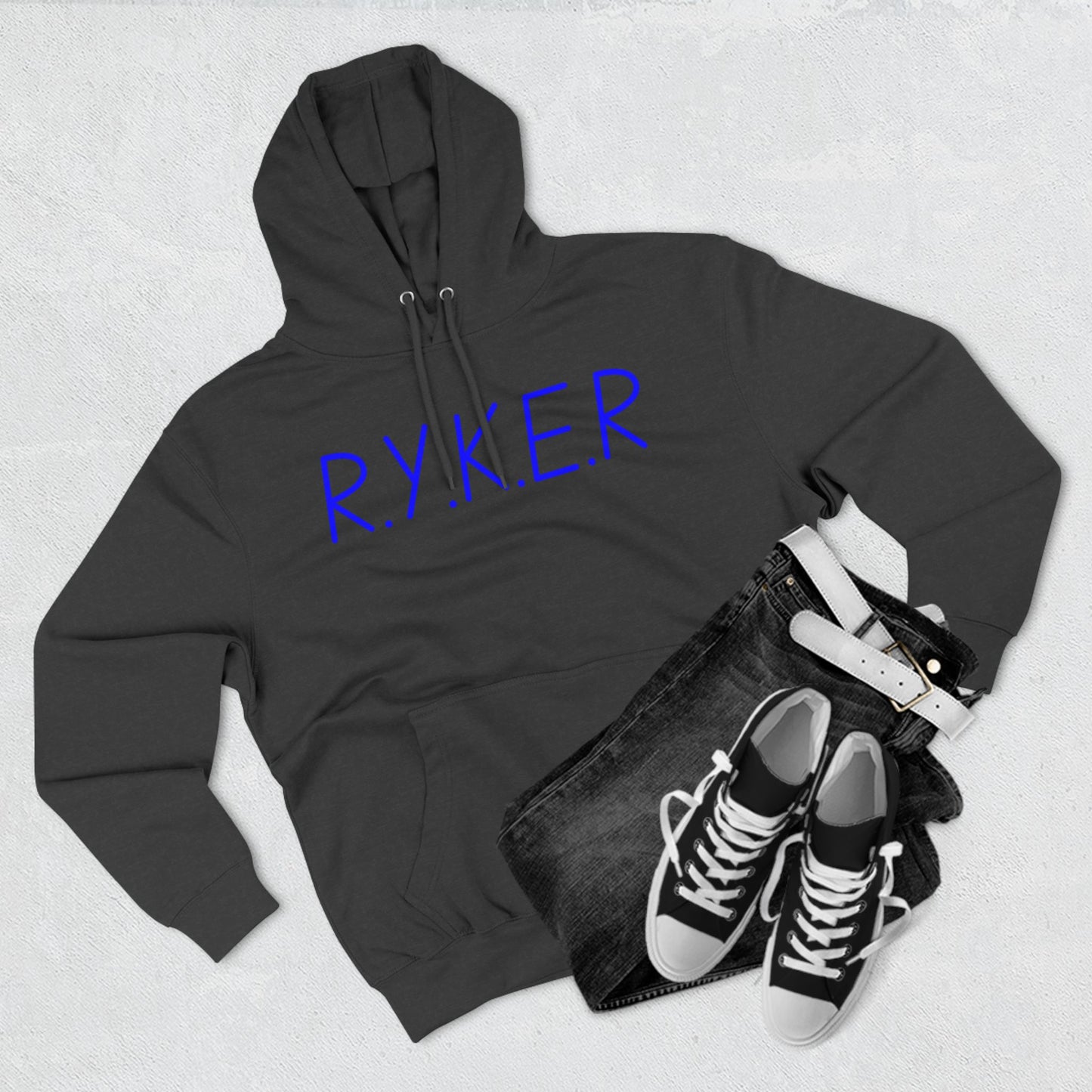 RYKER Christian Blue Letters Hoodie