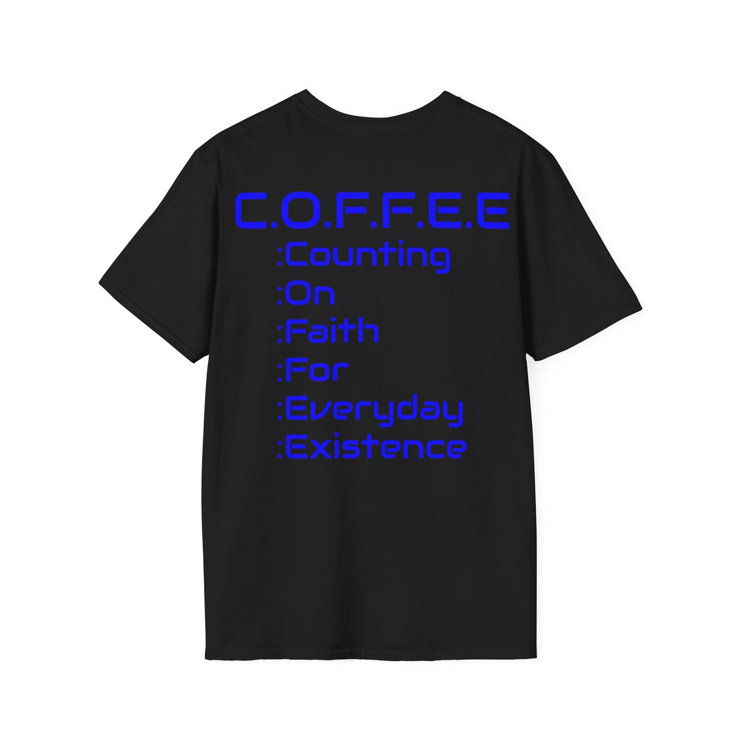 Adult Coffee Christian Blue Words Only