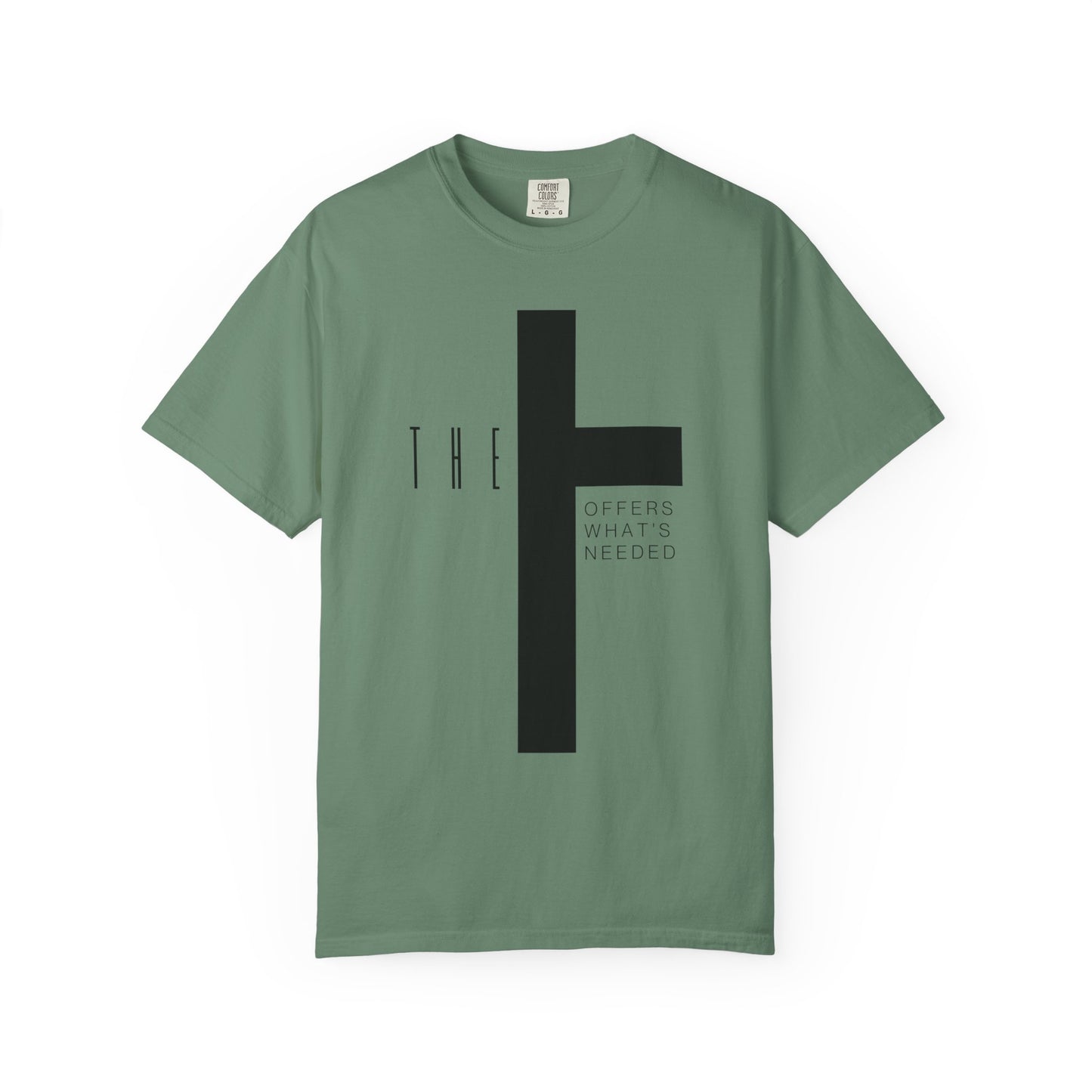 Adult T-Town Christian Black Letters & Cross