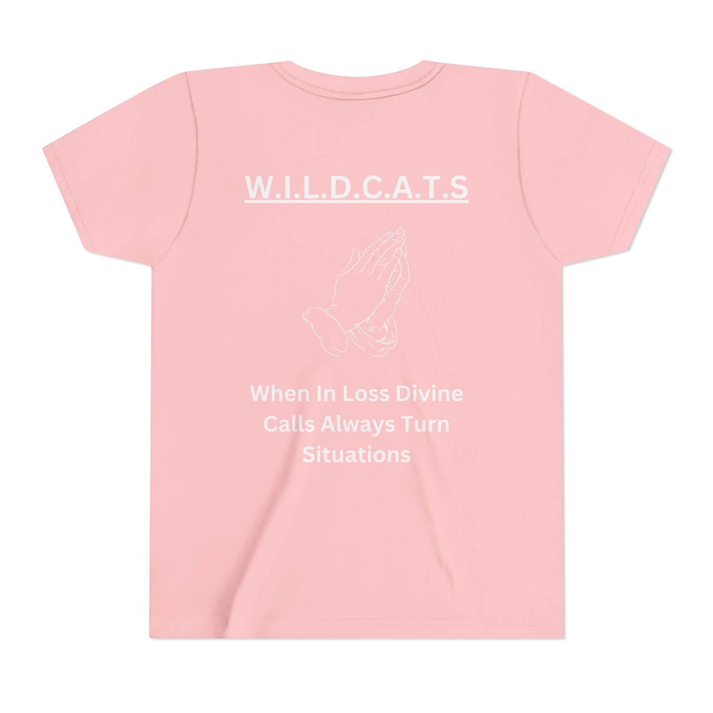 Youth Wildcats Christian White Letters & Picture