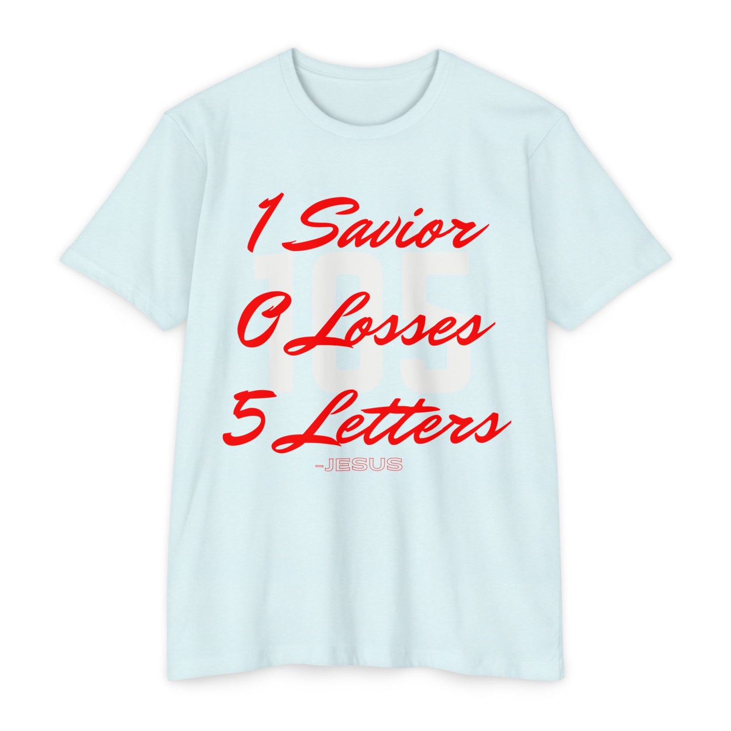 Adult 105 Christian Red and White Letters Blended
