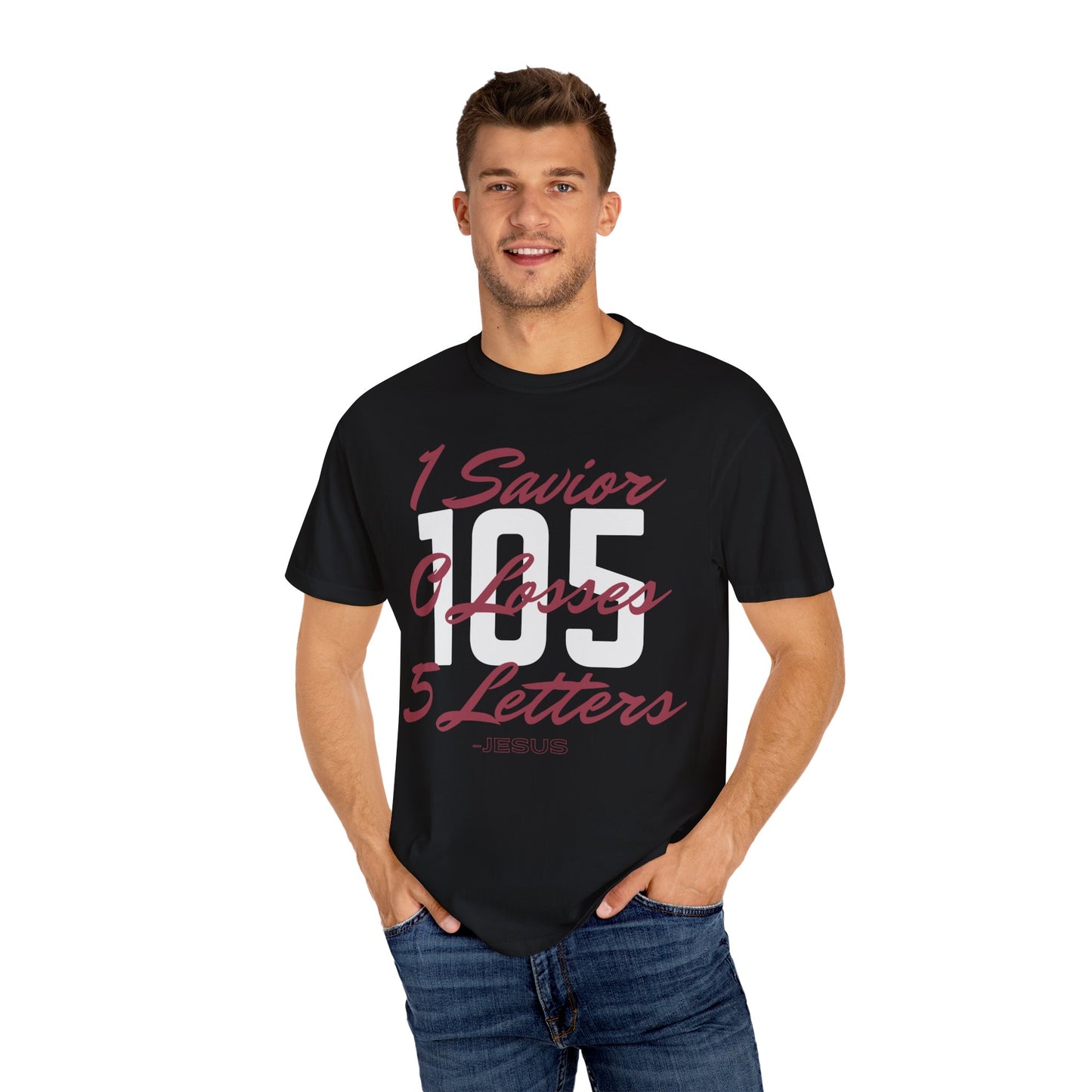 Adult 105 Christian Marron and White Letters