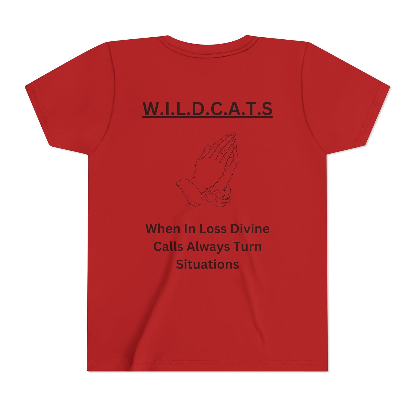 Youth Wildcats Christian Black Letters & Picture