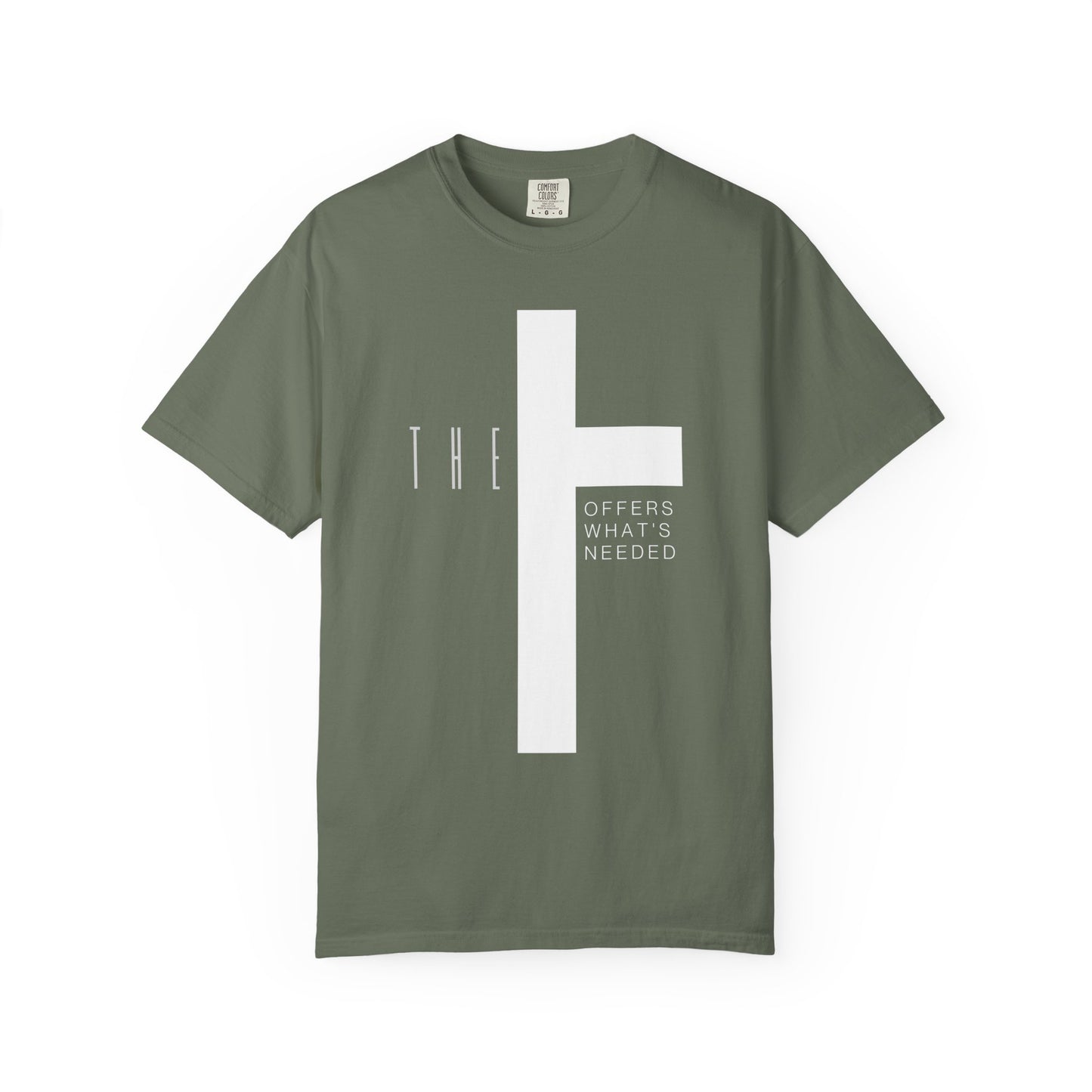 Adult T-Town Christian White Letters & Cross
