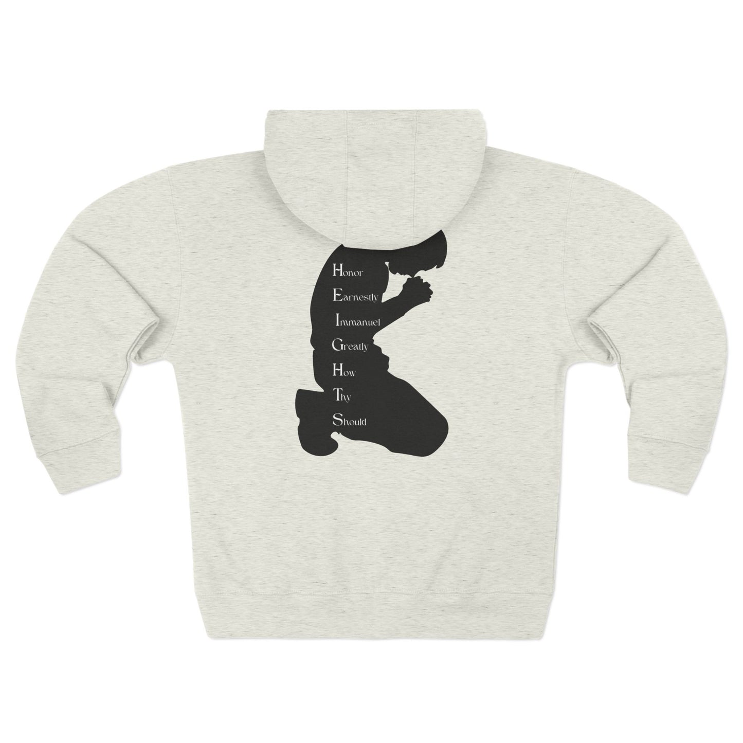 Heights Black Hoodie Zipper