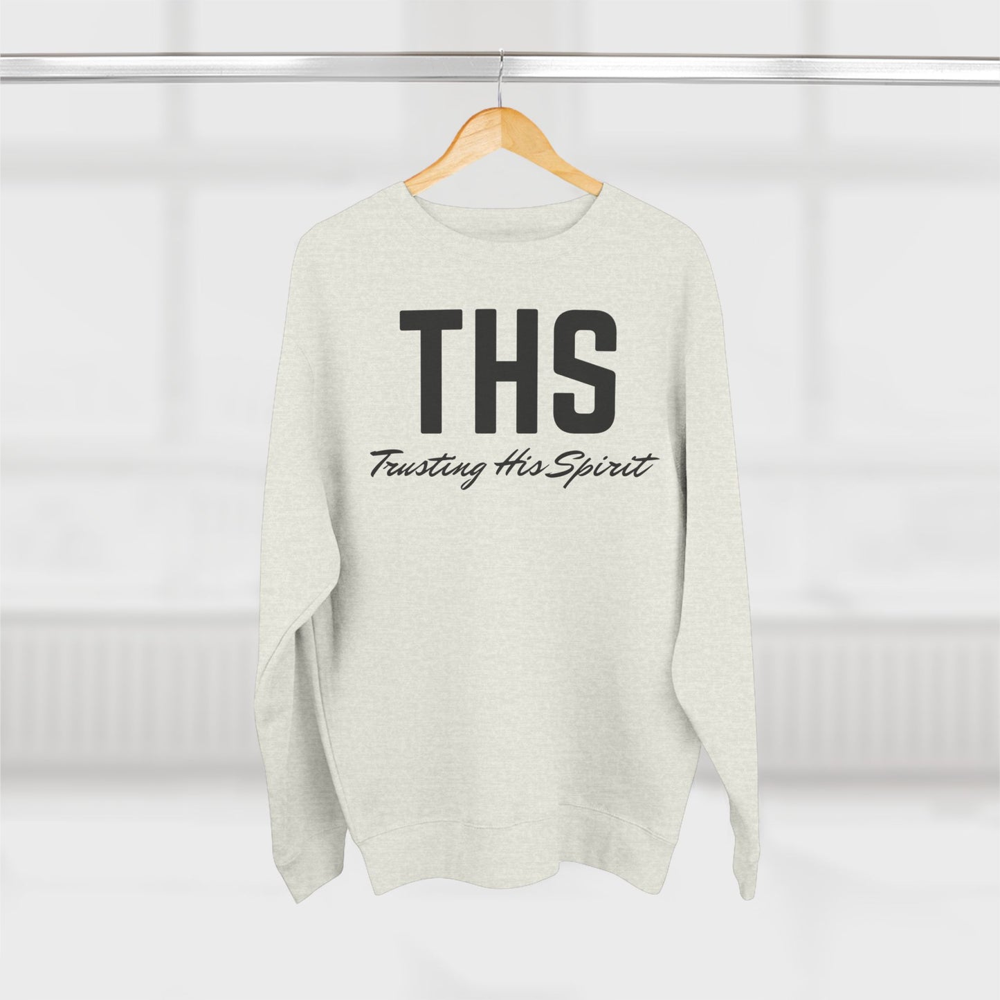 Adult THS Christian Black Letters Crewneck