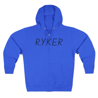 RYKER Christian Black Letters Hoodie Zipper