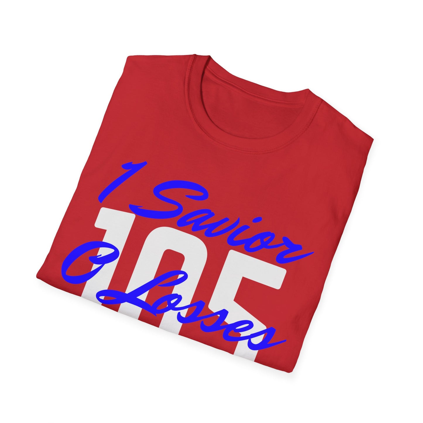 Adult 105 Christian Blue and White Letters