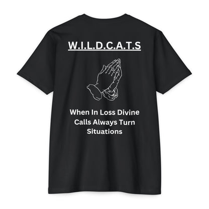Wildcats Christian White Letters & Picture
