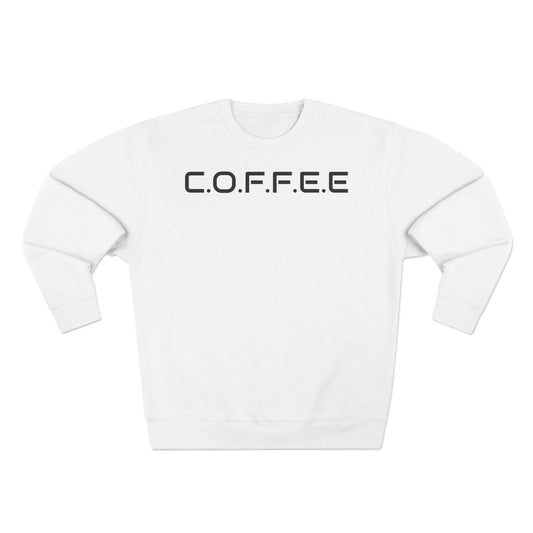 Adult Coffee Christian Black Words Only Crewneck