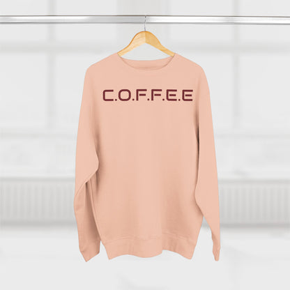 Adult Coffee Christian Marron Words Only Crewneck