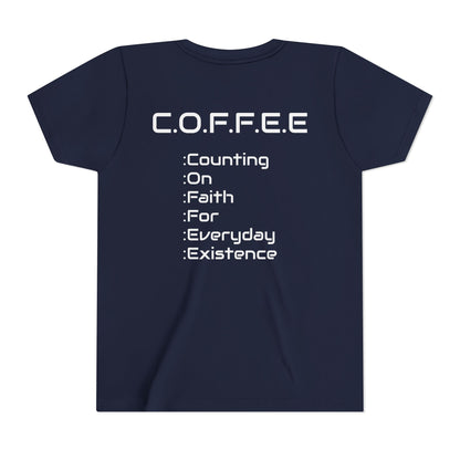 Youth Adult Coffee Christian White Words Only