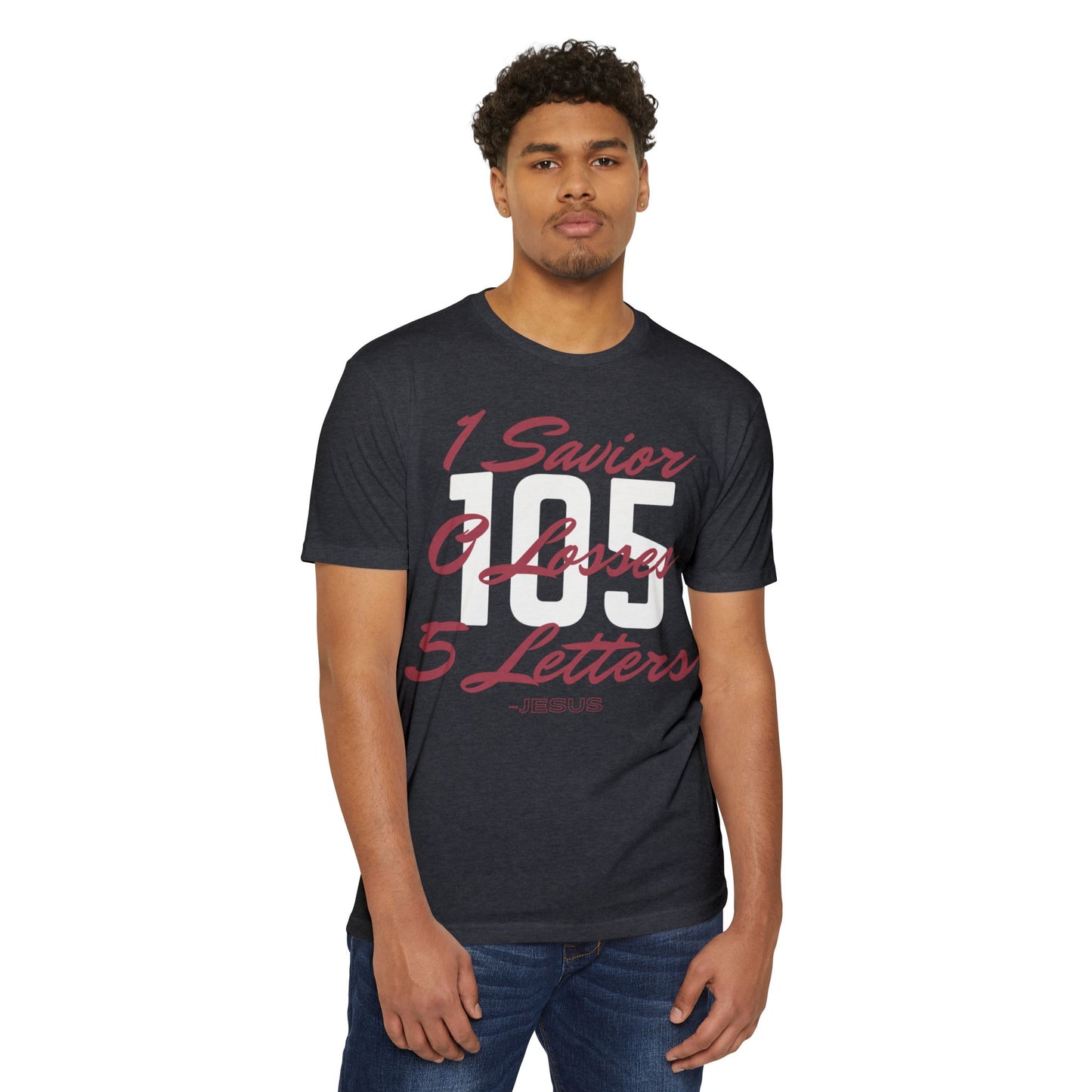 Adult 105 Christian Marron and White Letters Blended