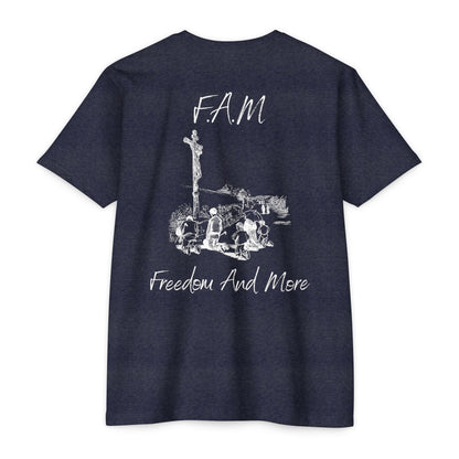 Adult Fam Christian White Letters & Image Premium Tee