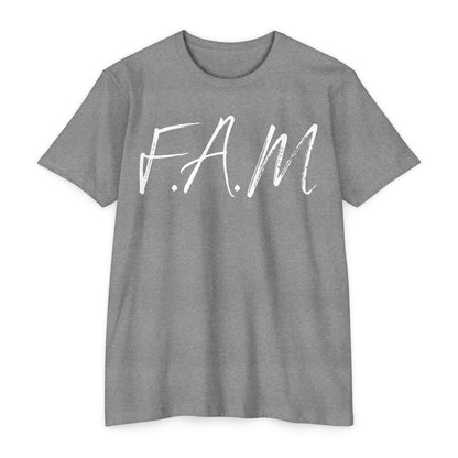Adult Fam Christian White Letters & Image Premium Tee