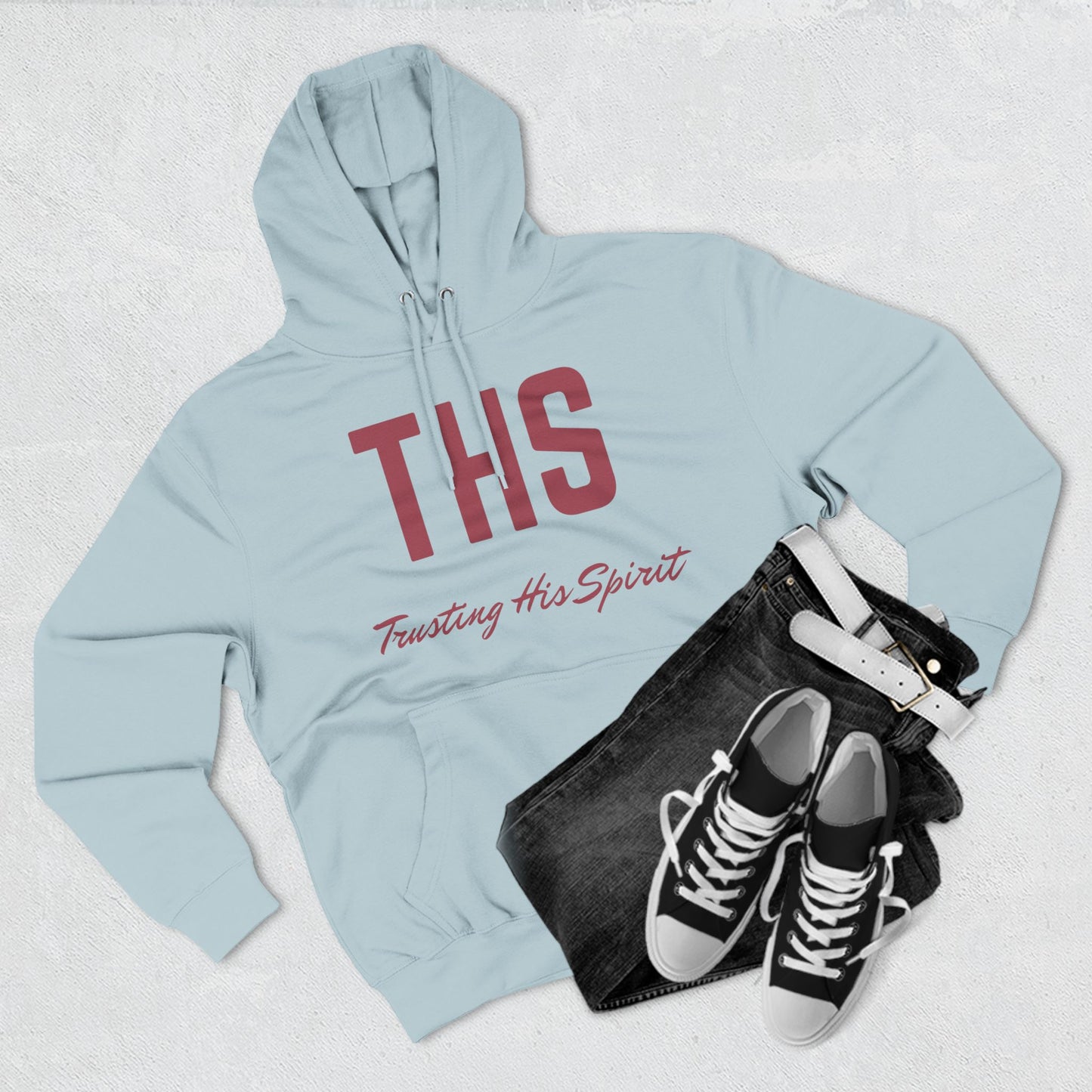 Adult THS Christian Marron Letters Hoodie
