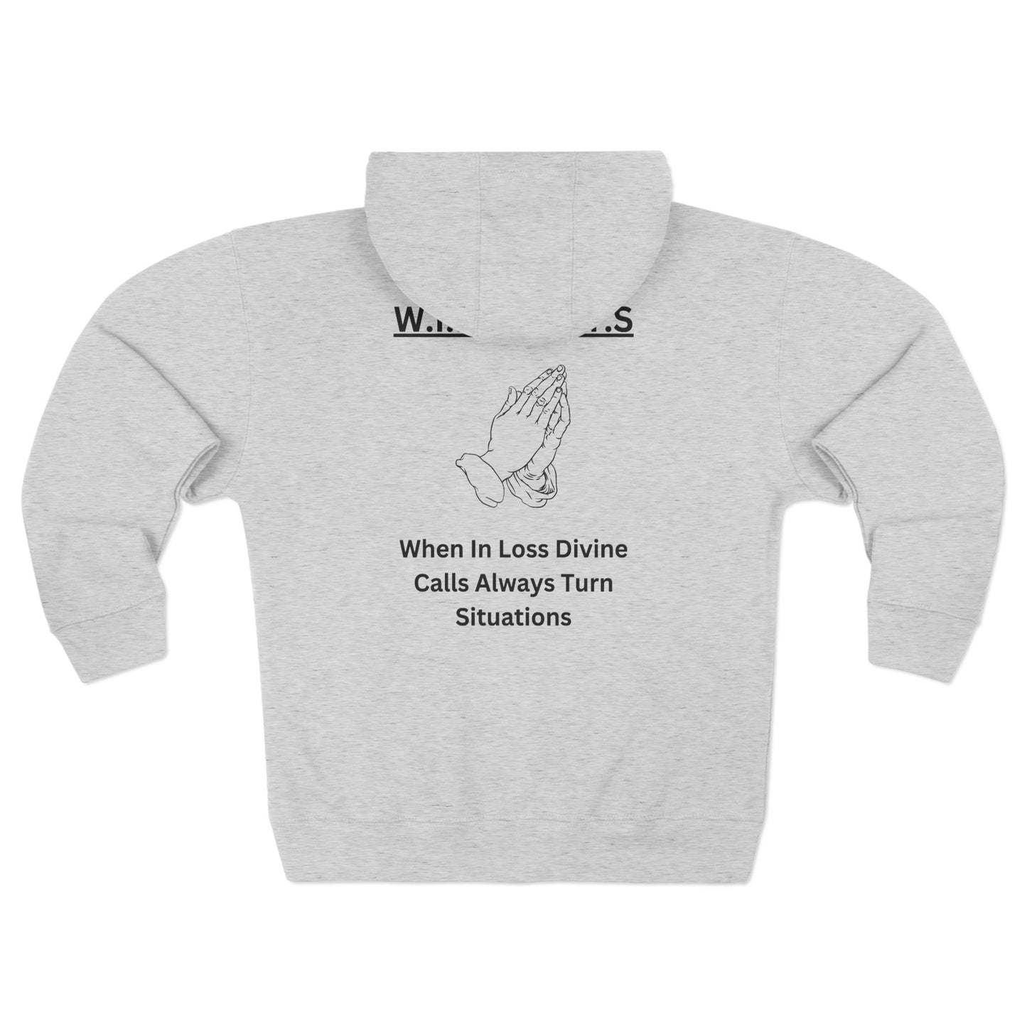 Wildcats Christian Black Letters & Picture Hoodie Zipper