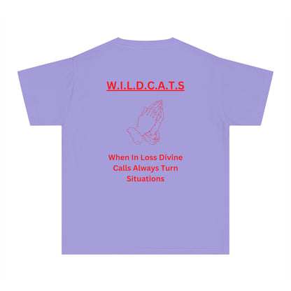 Youth Wildcats Christian Red Letters & Picture
