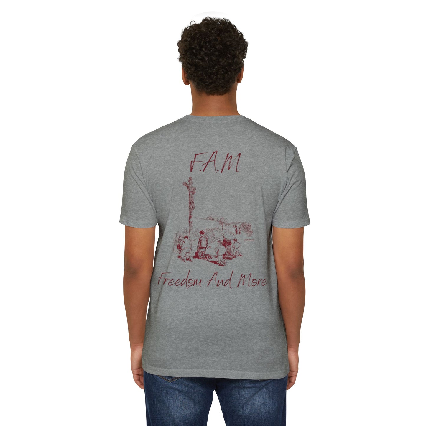 Fam Christian Marron Letters & Image Blended