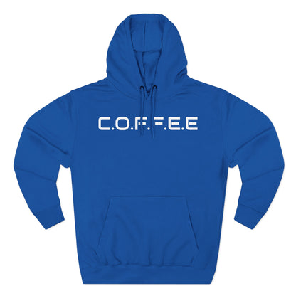 Adult Coffee Christian White Letters & Image Pullover Hoodie