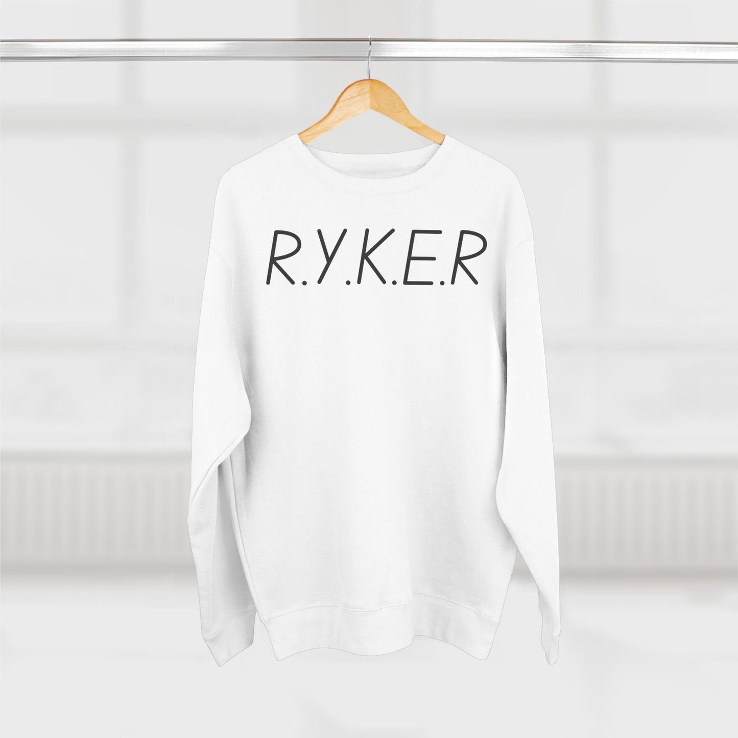 Adult RYKER Christian Black Letters Crewneck