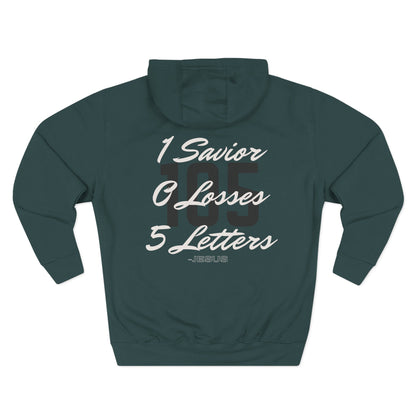 Adult 105 Christian White and Black Letters Hoodie