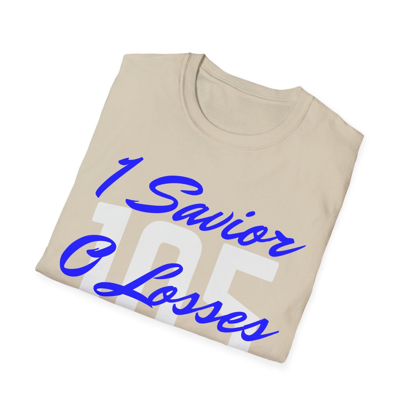 Adult 105 Christian Blue and White Letters