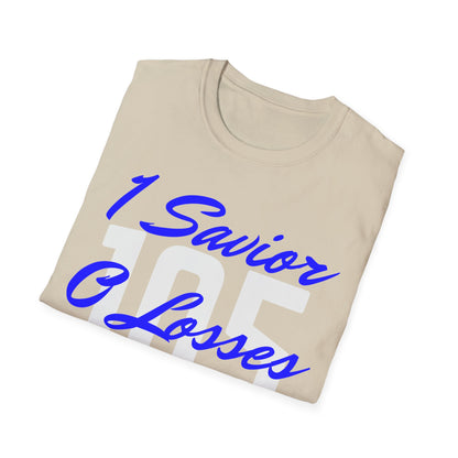 Adult 105 Christian Blue and White Letters