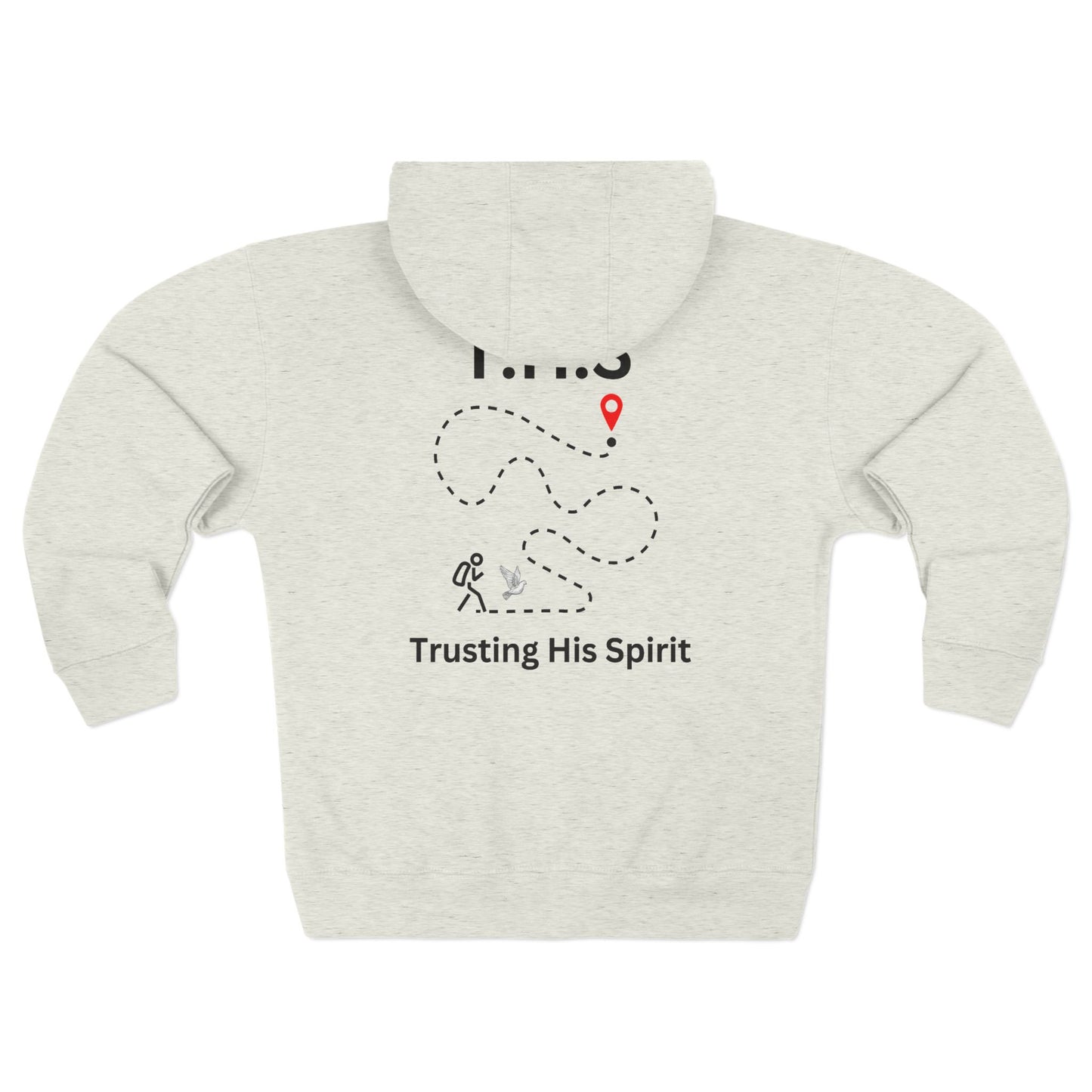 Adult T.H.S Trusting His Spirit Specialty Hoodie Black Letters Zipper