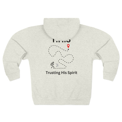 Adult T.H.S Trusting His Spirit Specialty Hoodie Black Letters Zipper
