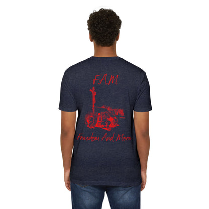 Fam Christian Red Letters & Image Blended