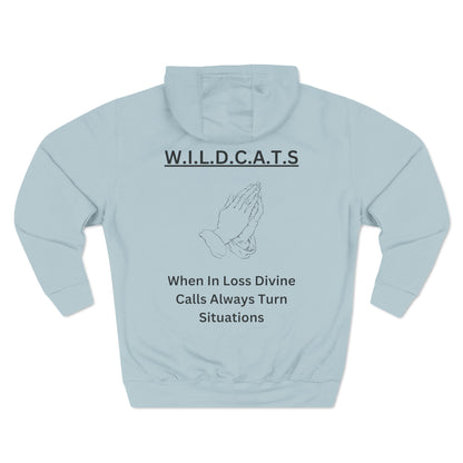 Wildcats Christian Black Letters & Picture Hoodie