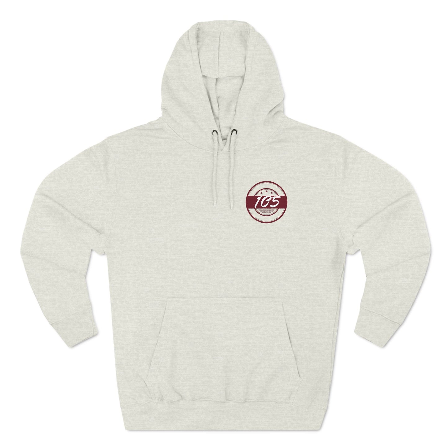 Adult 105 Christian Marron and White Letters Hoodie