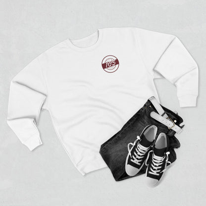 Adult 105 Christian Marron and White Letters Crewneck