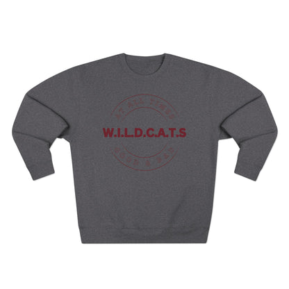 Wildcats Christian Marron Letters & Picture Crewneck