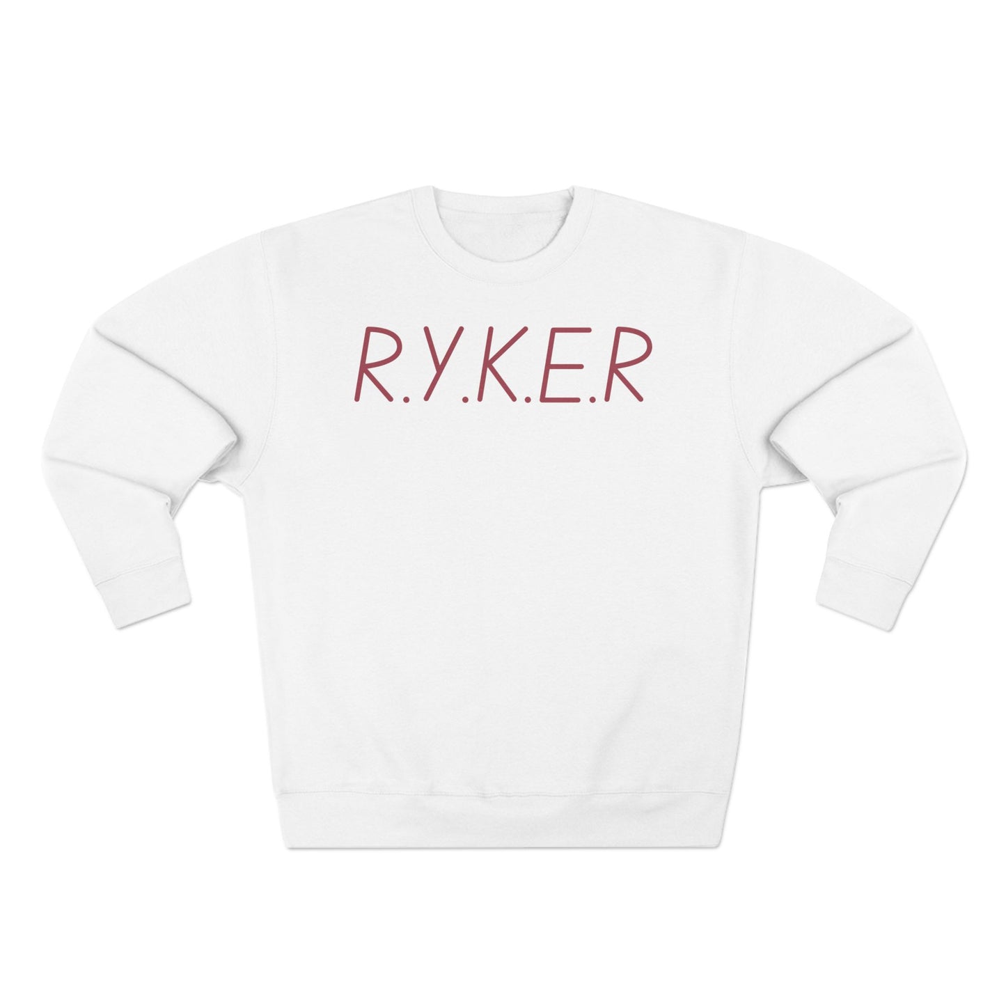 RYKER Christian Marron Letters Crewneck