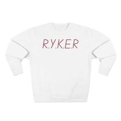 RYKER Christian Marron Letters Crewneck