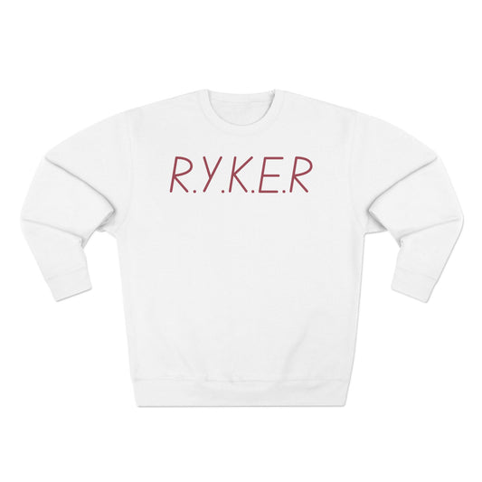 RYKER Christian Marron Letters Crewneck