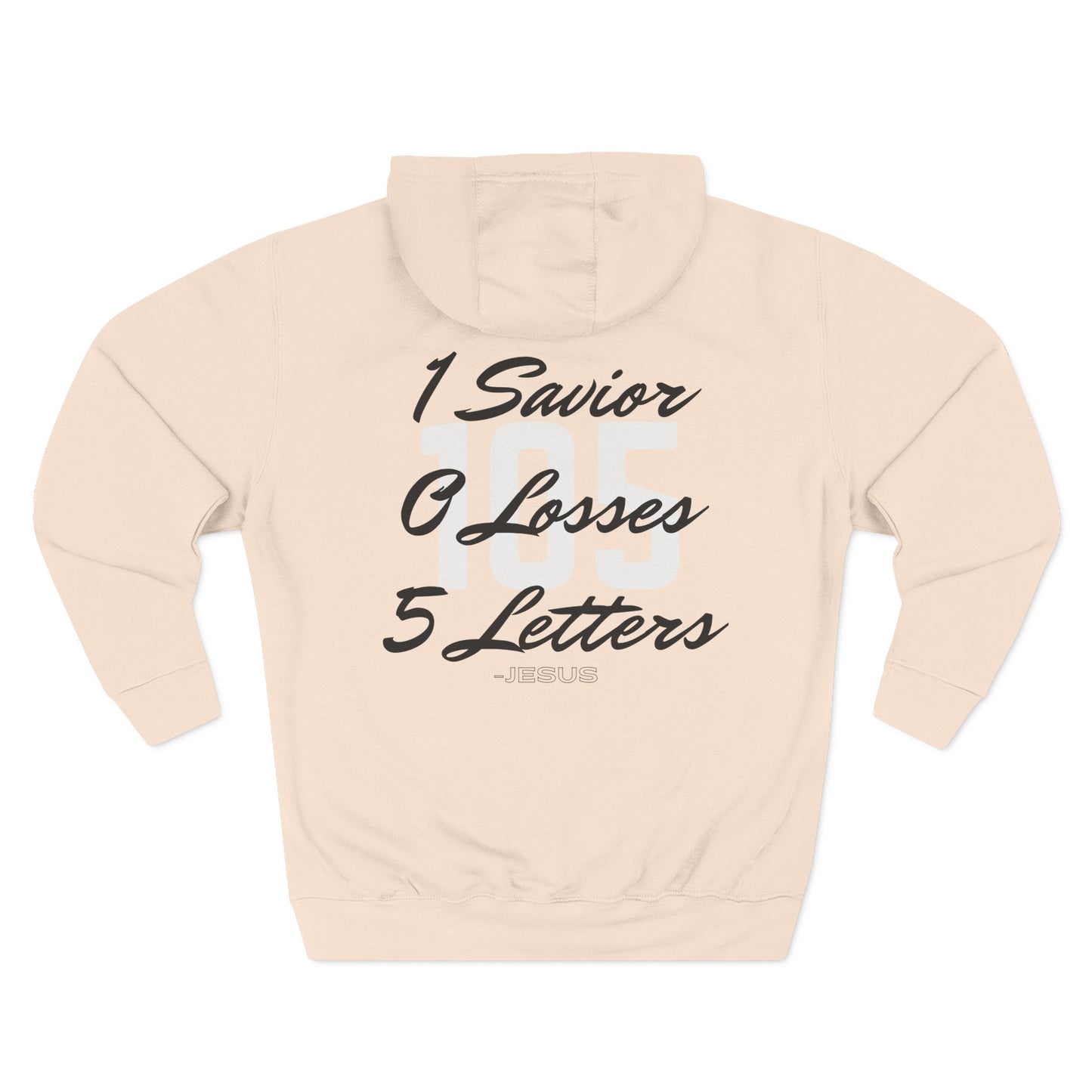 Specialty Adult 105 Christian Black and White Letters Hoodie