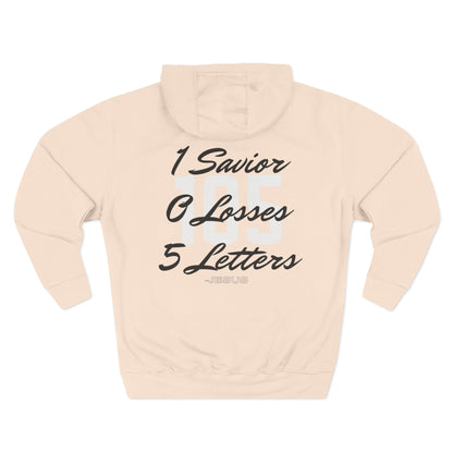 Specialty Adult 105 Christian Black and White Letters Hoodie