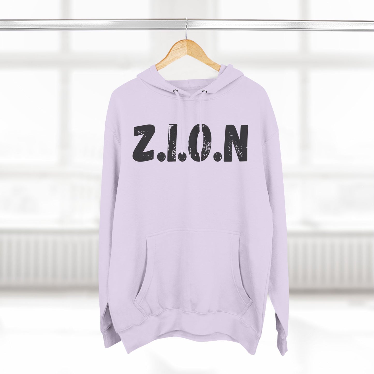 Zion Hoodie Black Words & Image