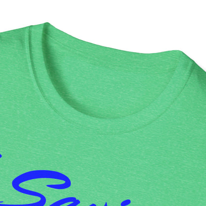 Adult 105 Christian Blue and White Letters