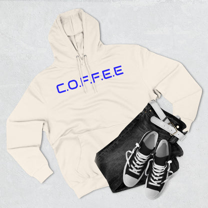 Adult Coffee Christian Blue Words Only Hoodie